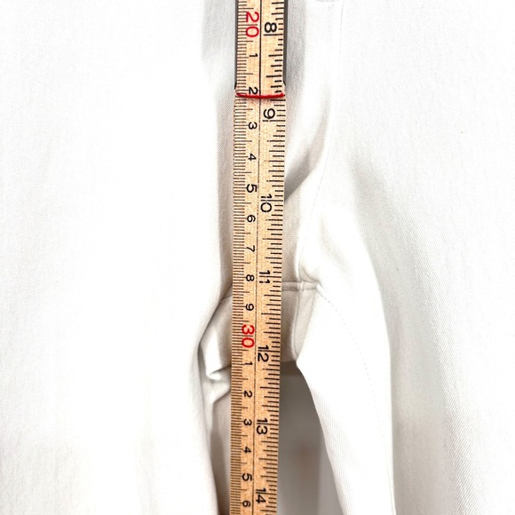 SPANX Slim Straight Ankle Pant Sz L High Rise White Stretch Pockets Pull-On Hold - Picture 12 of 13